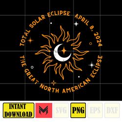 Total Solar Eclipse April 8.2024 Png, The Great North American Eclipse Png, Eclipse Party Png, Instant Download