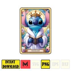 The Reader Funny Tarot Card Png, Gift For Mother Sublimation Design, The Cat Lady Cartoon Png, Instant Download