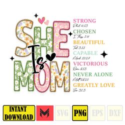 She is Mom Png, Retro Mother Png, Blessed Mom Png, Mom Png, Mom Life Png, Mother's Day Png, Mom Png, Gift for Mom.