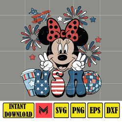 Minnie Usa 4th of July Png, Mickey Sublimation, Fourth of July Sublimation, 4th Of July Png, America Png