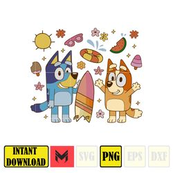 Bluey Summer Png, Bluey Summer Png, Grannies Bluey Png, Bluey Bingo Png, Bluey Birthday Png, Bluey Friends Png.