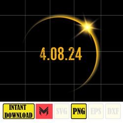 2024 Solar Eclipse Png, American Totality Spring 4.08.24 Png, Moon Astronomy Png, Solar Eclipse Souvenir Gift