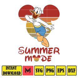 Summer Mode Donald Svg, Summer Mickey and Friends Svg, Best Friends Together Svg, Summer Mode Svg, Mickey and Friends