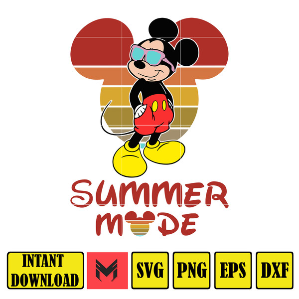 Summer Mode Mickey Svg, Summer Mickey and Friends Svg, Best Friends Together Svg, Summer Mode Svg, Mickey and Friends, Svg Files For Cricut, Instant Download.jp