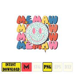 Memaw Png, Retro Mother's Day Png, Drippin Face Leopard Png, Mom Life Wrap, Instant Download