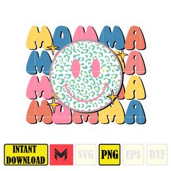 Momma Png, Retro Mother's Day Png, Drippin Face Leopard Png, Mom Life Wrap, Instant Download