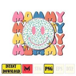 Mommy Png, Retro Mother's Day Png, Drippin Face Leopard Png, Mom Life Wrap, Instant Download