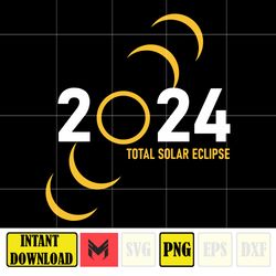 2024 Total Solar Eclipse April Png, Total Solar Eclipse 2024 Png, Solar Eclipse Png, Instant Download
