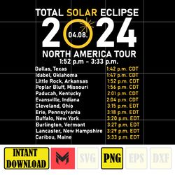 Total Solar Eclipse 2024 Png, Double Sided Png, April 8th 2024 Png, Eclipse Event 2024 Png, Celestial Png