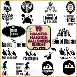 19 hauted mansion halloween svg bundle