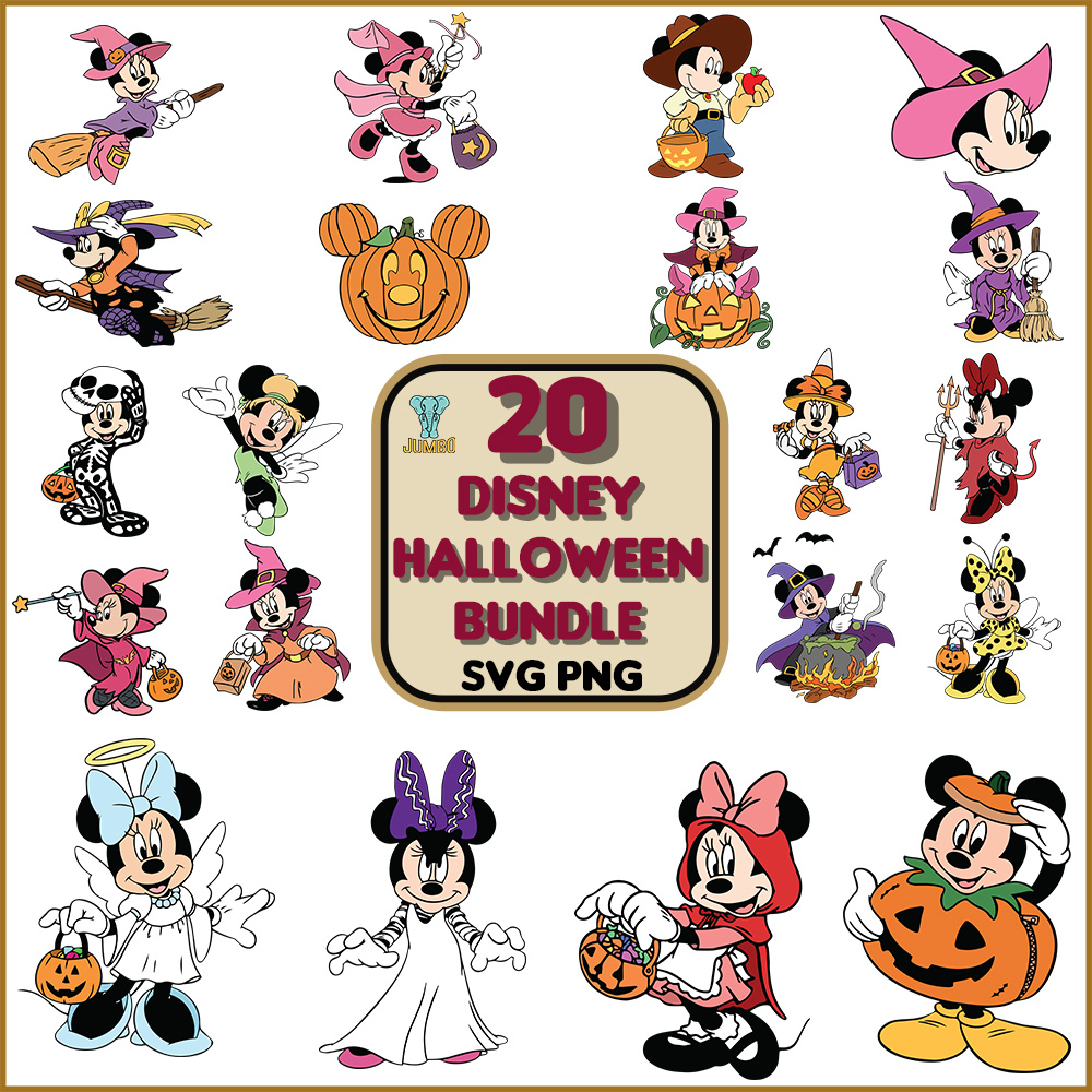 20 Disney Halloween Svg Bundle 0