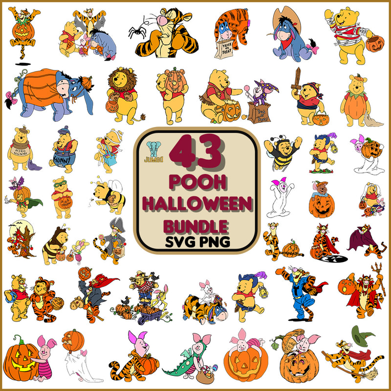 43 Pooh Halloween Svg Bundle 0