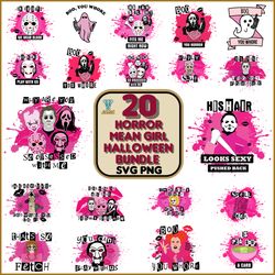 20 horror mean girl halloween svg bundle