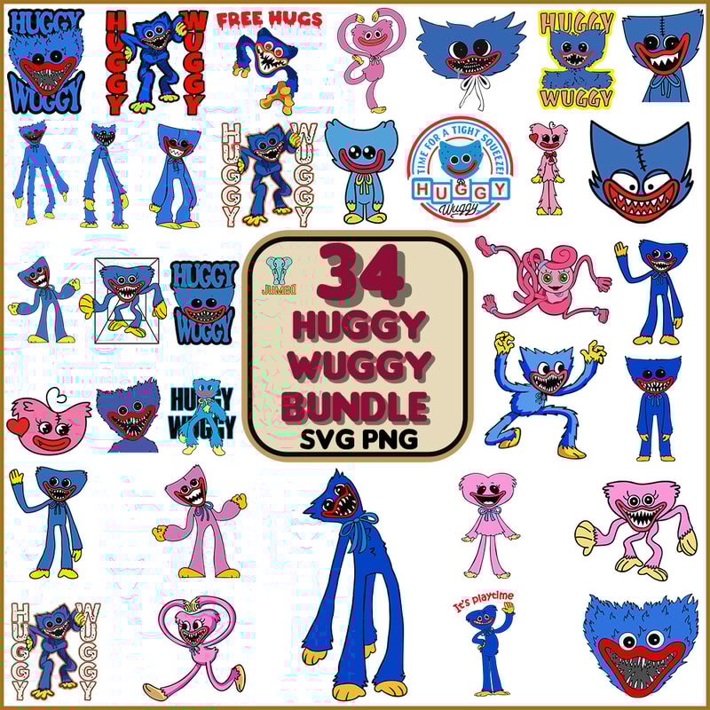 34 Huggy Wuggy Svg Bundle 0