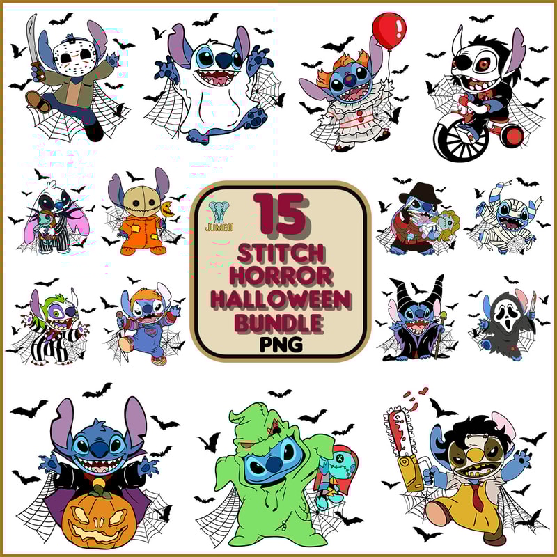 Stitch Horror Halloween Bundle Png 0