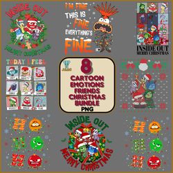 cartoon emotions friends christmas bundle png
