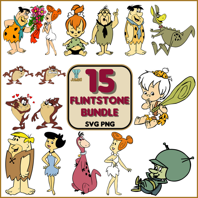 Flintstone Bundle Svg 0