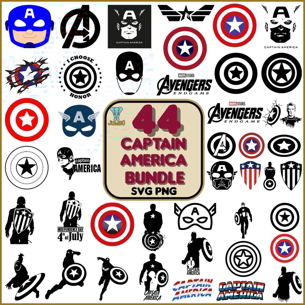 Captain America Bundle Svg 0
