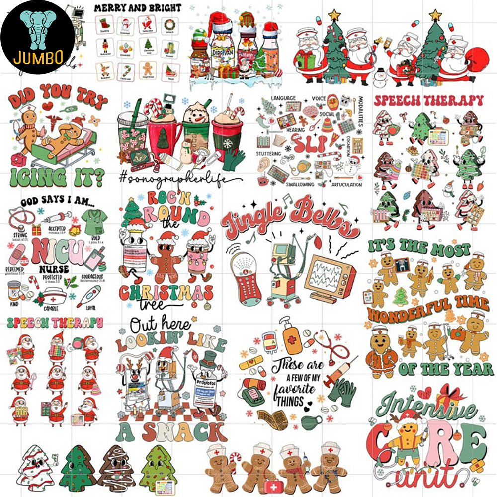 Designs Nurse Christmas Bundle Png 1
