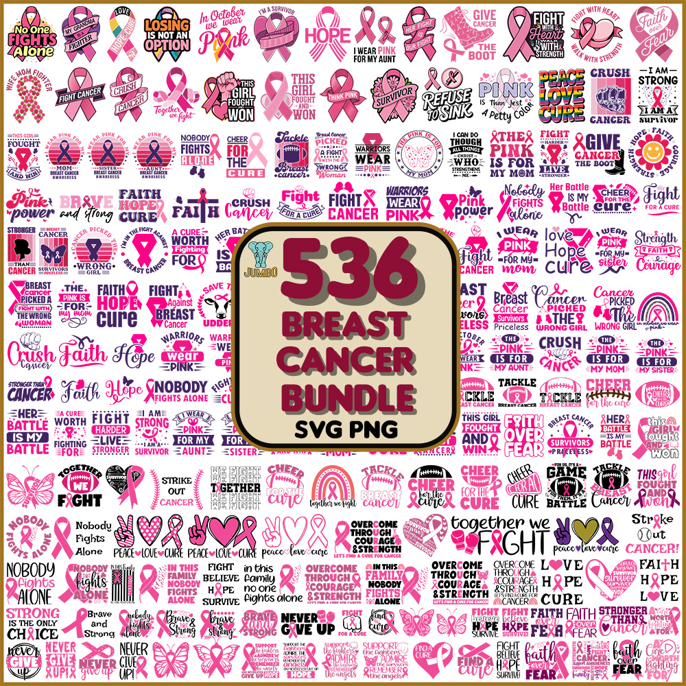 Breast Cancer Svg Png Bundle 0