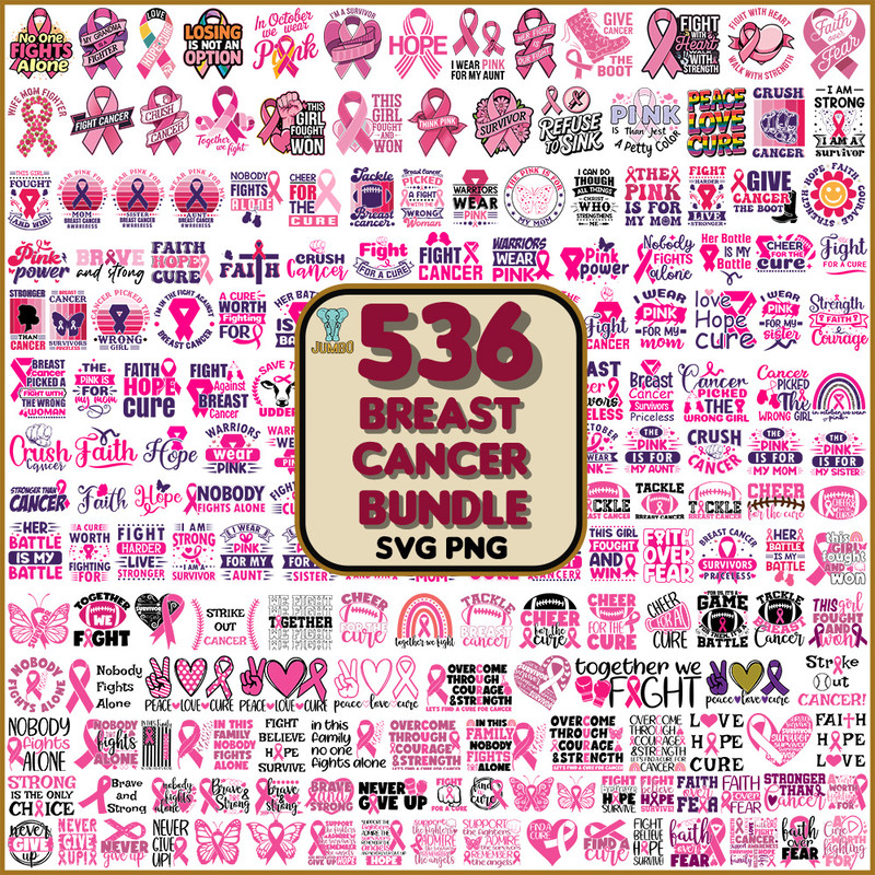 Breast Cancer Svg Png Bundle 0