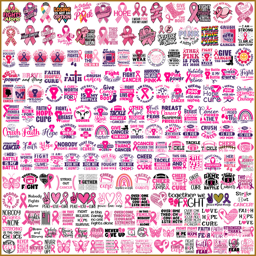 Breast Cancer Svg Png Bundle 1