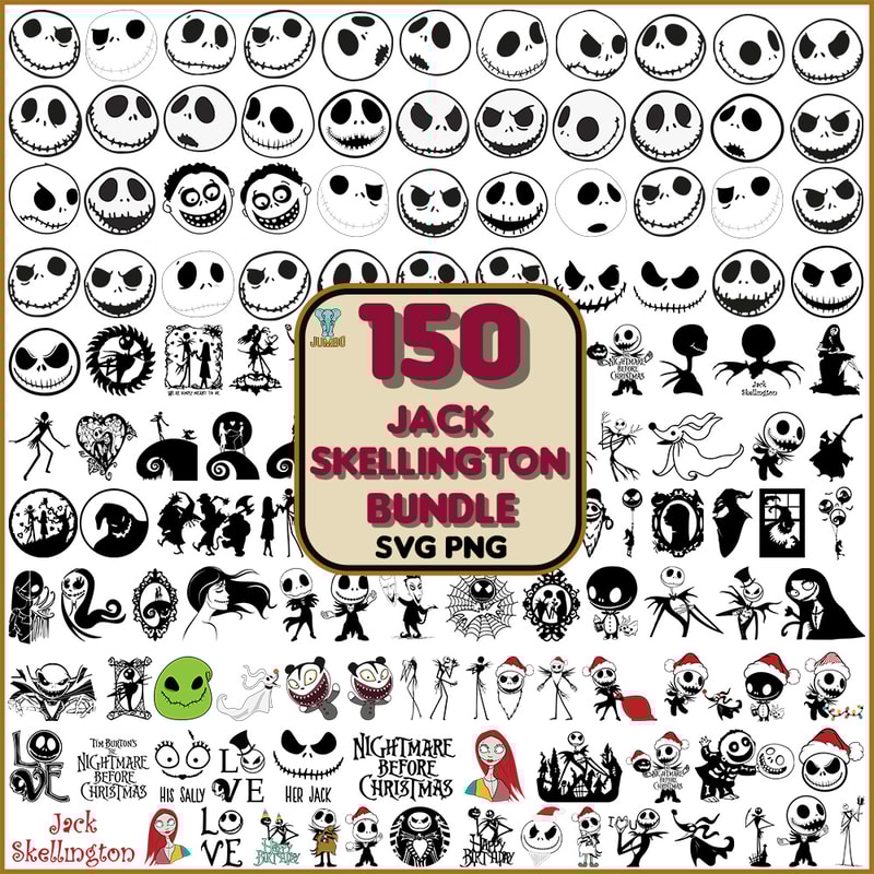 Jack Skellington Bundle Svg 0
