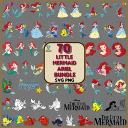 little mermaid ariel bundle svg