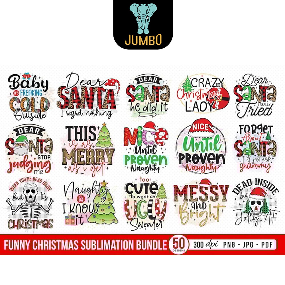 Funny Christmas Png Bundle 1