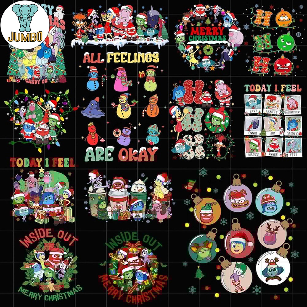 Bundle Cartoon Emotions Friends Christmas Png 1 1