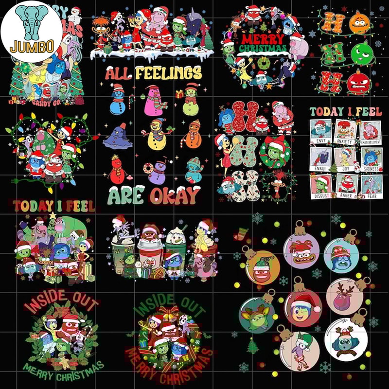 Bundle Cartoon Emotions Friends Christmas Png 1 1