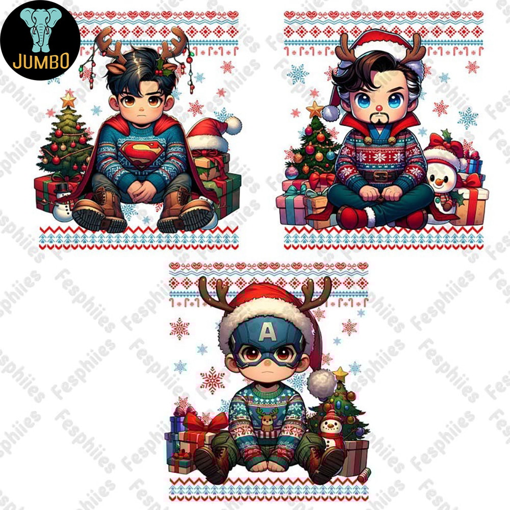 Christmas Cartoon Character Png Bundle 1