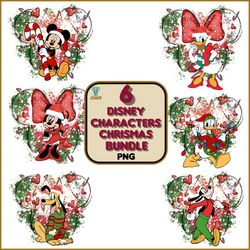 merry christmas disney characters bundle png