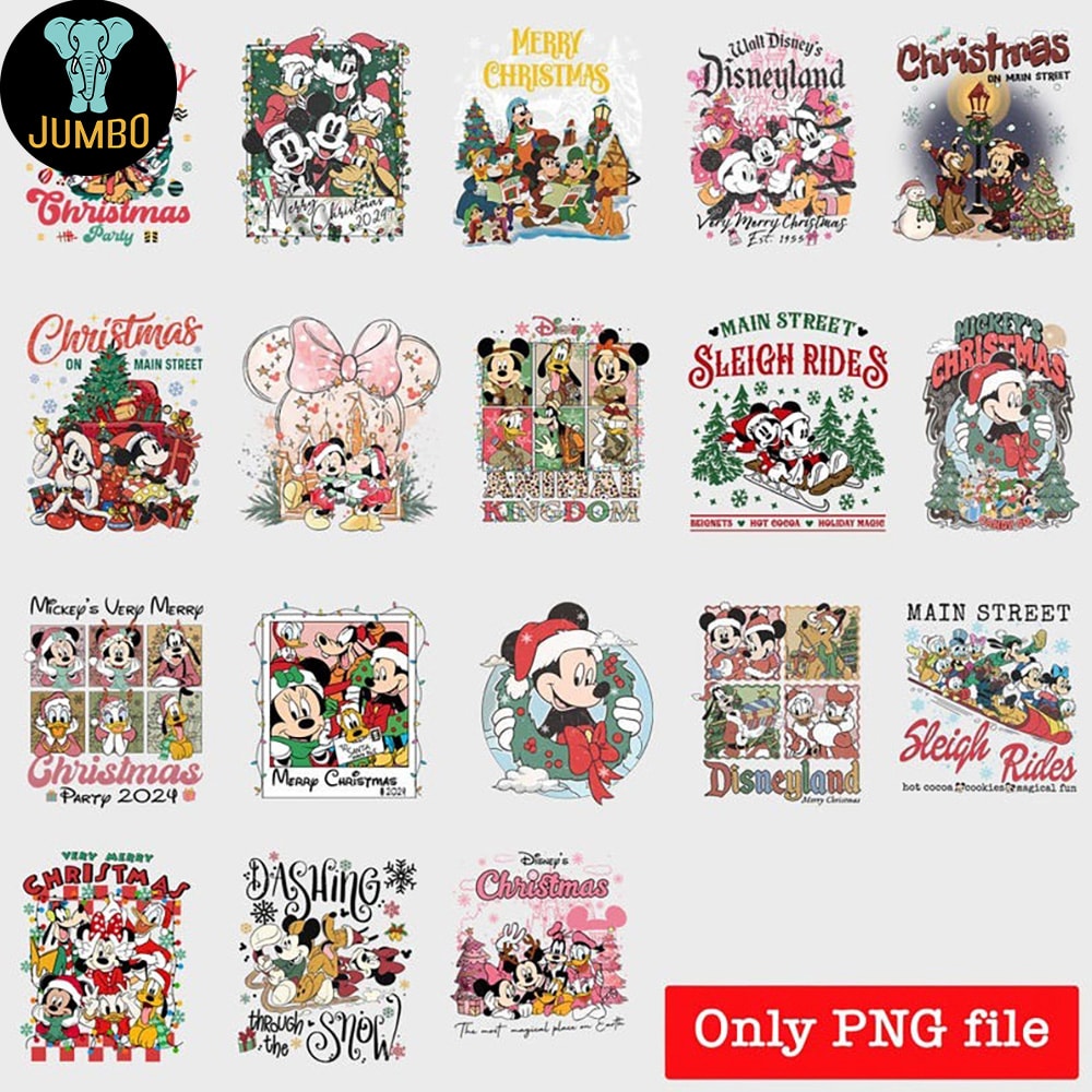 Christmas Mouse And Friend Png Bundle 0