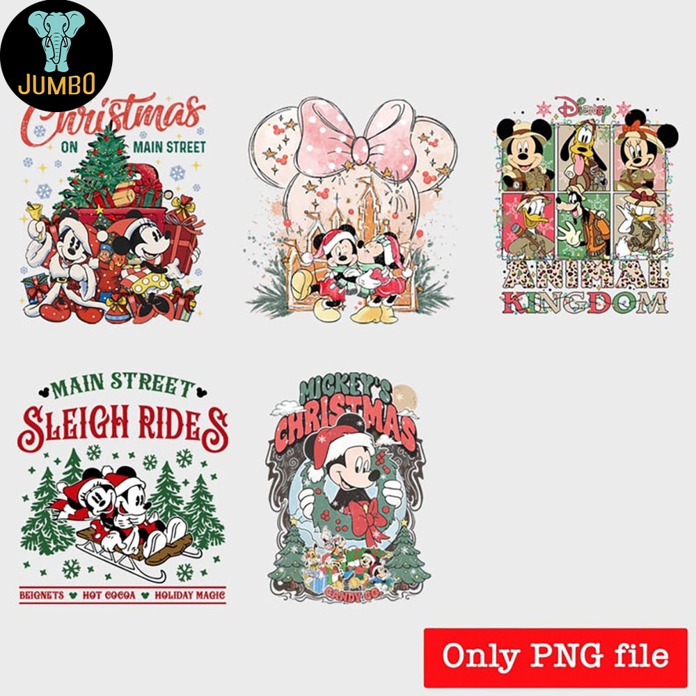Christmas Mouse And Friend Png Bundle 3