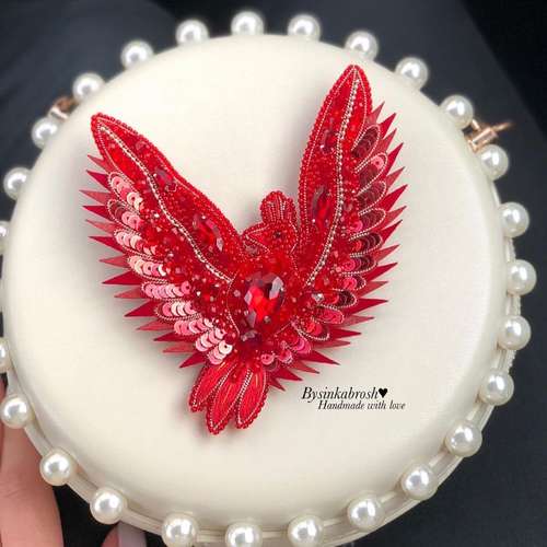 Phoenix bird brooch/symbol brooch/symbol jewelry/handmade brooch/handmade jewelry/phoenix/idea for gift
