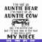 FN000360-I'm not an auntie bear I'm more of an auntie cow like I'm pretty chill but I'll kick you in the face if you mess with my niece svg, png, dxf, eps file