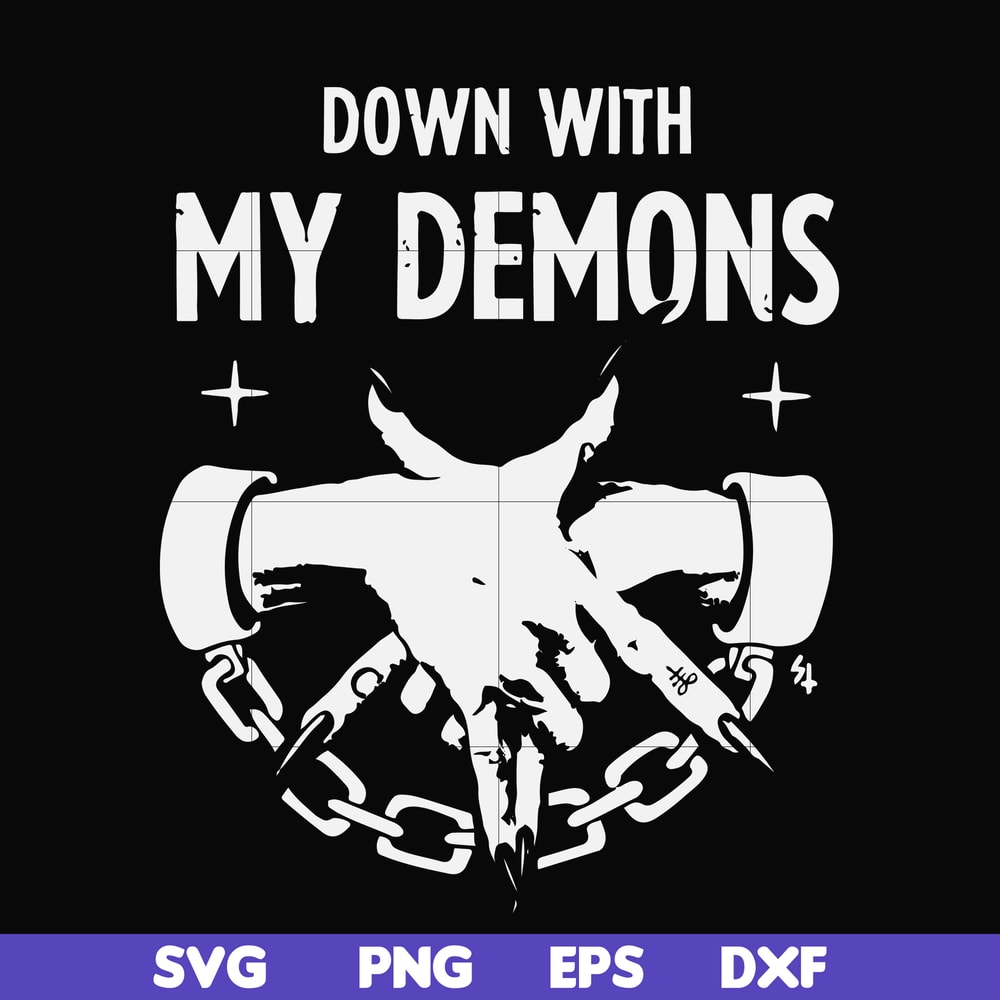 FN000696-Down with my Demons svg, png, dxf, eps file FN000696.jpg