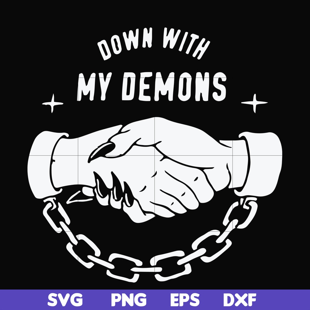 FN000697-Down with my Demons svg, png, dxf, eps file FN000697.jpg