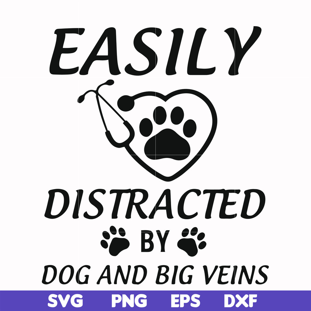 FN000958-Easily distracted by dog and big veins svg, png, dxf, eps file FN000958.jpg