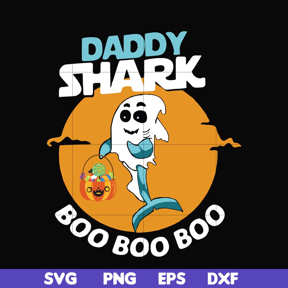 HLW0093-Daddy shark boo boo boo svg, png, dxf, eps digital file HLW0093.jpg
