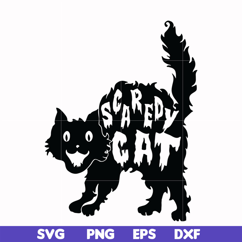 HLW17072014-Scaredy cat svg, png, dxf, eps digital file HLW17072014.jpg