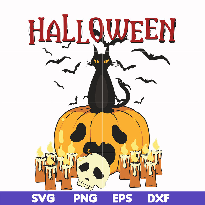 HLW17072020-Cat halloween svg, png, dxf, eps digital file HLW17072020.jpg