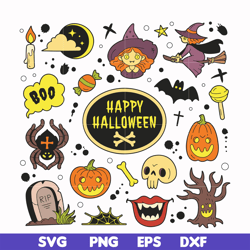 happy halloween svg, png, dxf, eps digital file hlw2107203