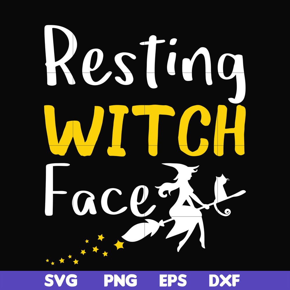 HLW24072023-Resting witch face svg, halloween svg, png, dxf, eps digital file HLW24072023.jpg