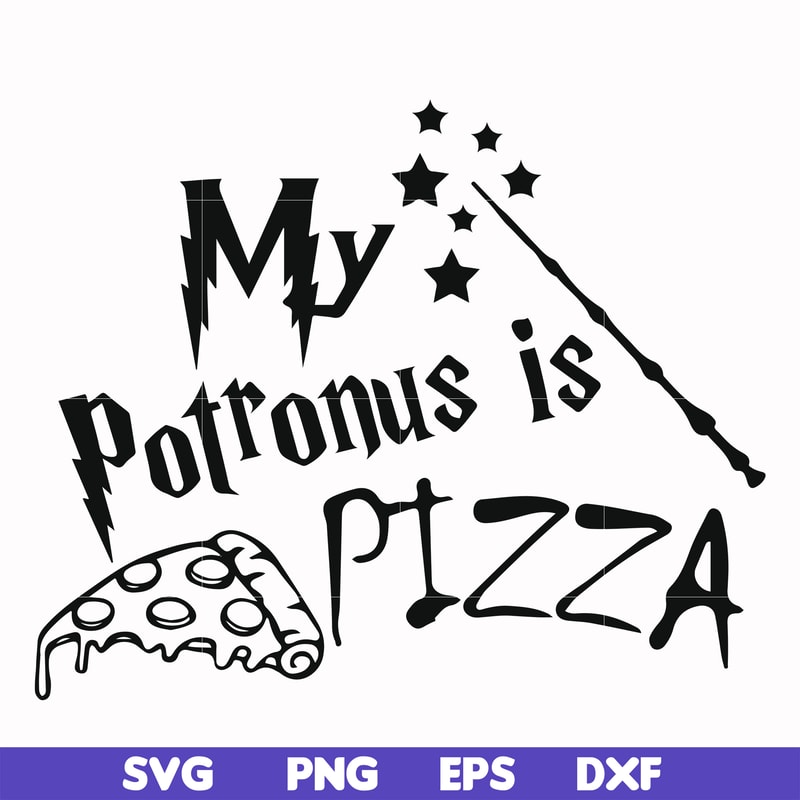 HRPT00012-My potronus is pizza svg, png, dxf, eps file HRPT00012.jpg