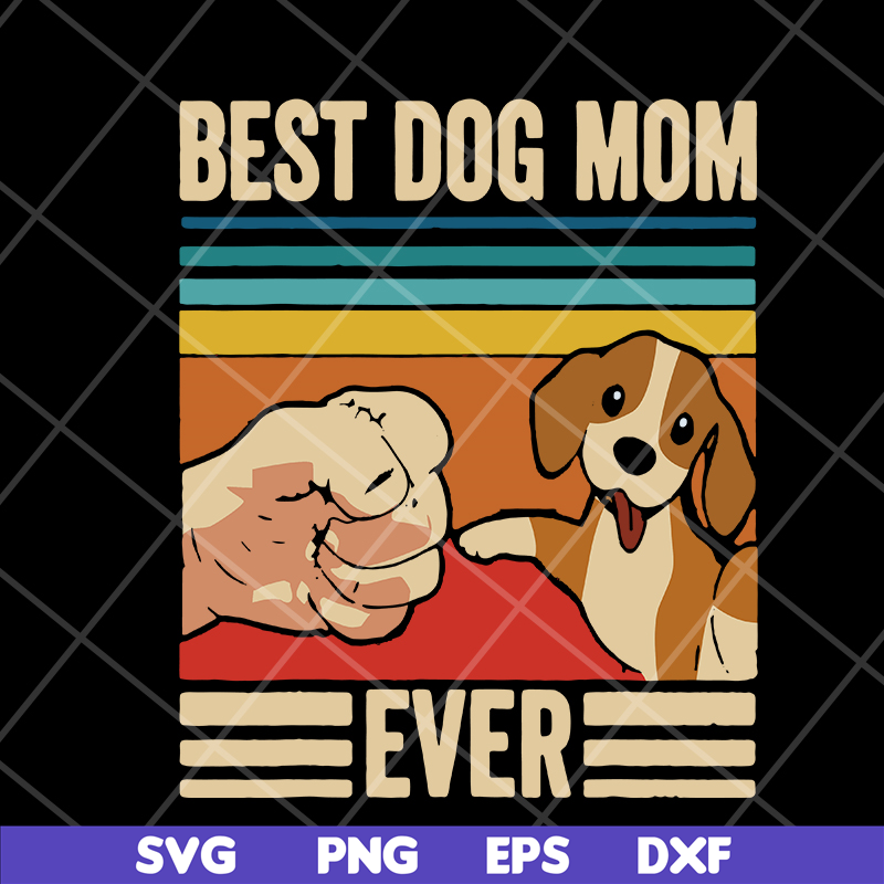 MTD03042119-Vintage Best Dog Mom Ever svg, Mother's day svg, eps, png, dxf digital file MTD03042119.jpg