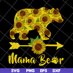 mama bear svg, mother's day svg, eps, png, dxf digital file mtd05042112