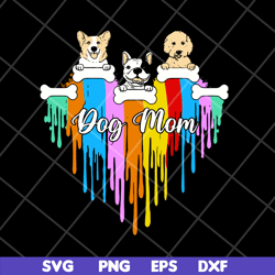 dog mom heart svg, mother's day svg, eps, png, dxf digital file mtd08042102