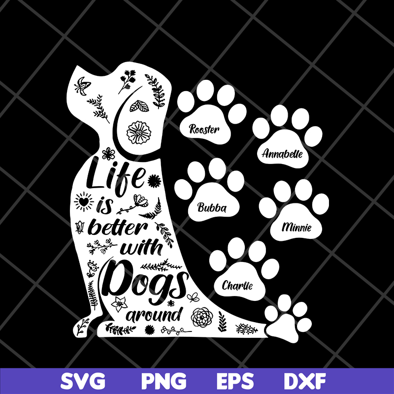 MTD08042105-life a with dogs svg, Mother's day svg, eps, png, dxf digital file MTD08042105.jpg